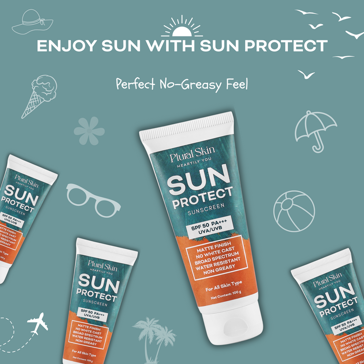 Sun Protect Sunscreen SPF 50 PA+++ UVA/UVB Matte Finish, Waterproof Sunscreen