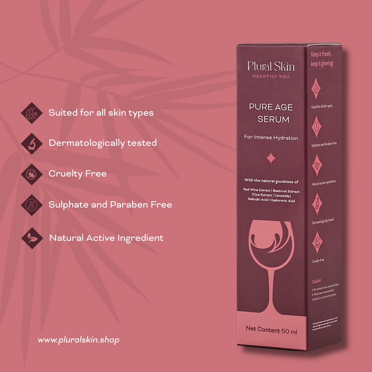 Pure Age Serum with Hyaluronic Acid and Red Wine Extract (50 ml)