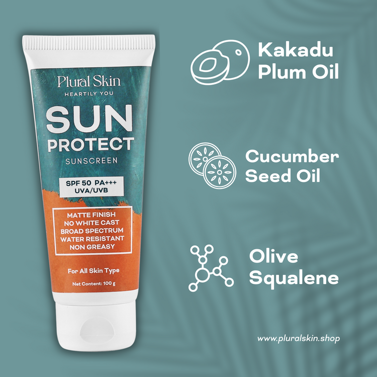 Sun Protect Sunscreen SPF 50 PA+++ UVA/UVB Matte Finish, Waterproof Sunscreen