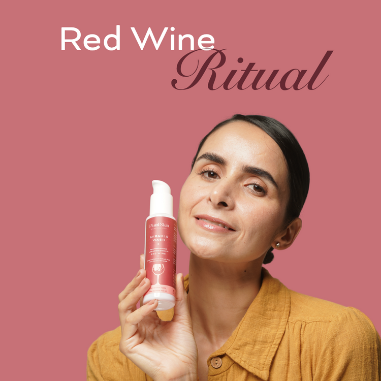 Red Wine Skincare Ritual - Pack of Miracle Wash, Pure Age Serum and Renewal Night Sheild Gel