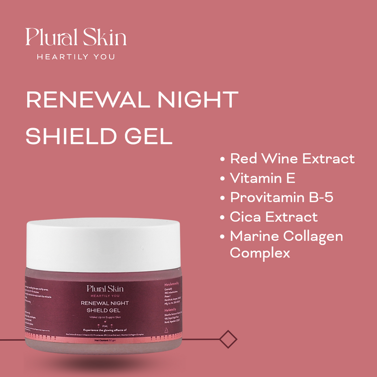 Red Wine Skincare Ritual - Pack of Miracle Wash, Pure Age Serum  and Renewal Night Sheild Gel